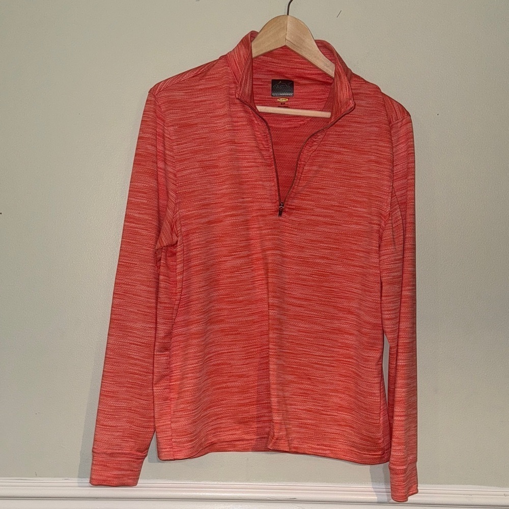 Greg Norman Collection Coral Quarter-Zip Sweatshirt Size Small